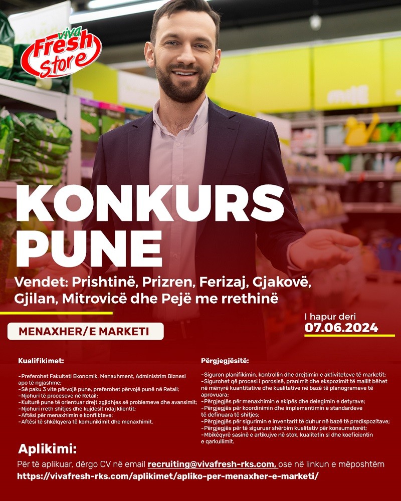 Menaxher/e Marketi